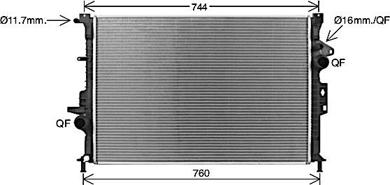 Ava Quality Cooling FD2676 - Radiators, Motora dzesēšanas sistēma autodraugiem.lv