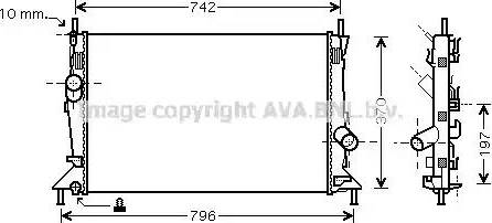 Ava Quality Cooling FD 2369 - Radiators, Motora dzesēšanas sistēma autodraugiem.lv