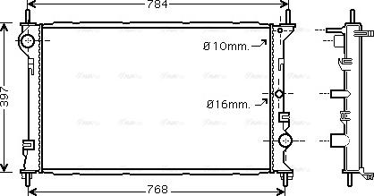 Ava Quality Cooling FD 2382 - Radiators, Motora dzesēšanas sistēma autodraugiem.lv