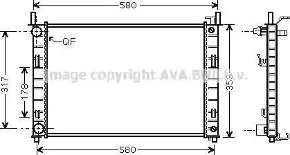 Ava Quality Cooling FD 2324 - Radiators, Motora dzesēšanas sistēma autodraugiem.lv