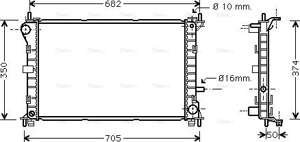 Ava Quality Cooling FD 2379 - Radiators, Motora dzesēšanas sistēma autodraugiem.lv