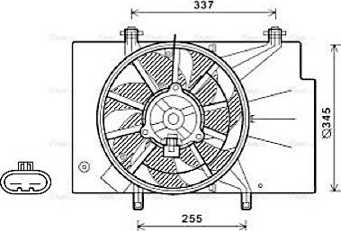 Ava Quality Cooling FD7557 - Ventilators, Motora dzesēšanas sistēma autodraugiem.lv