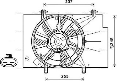 Ava Quality Cooling FD7582 - Ventilators, Motora dzesēšanas sistēma autodraugiem.lv