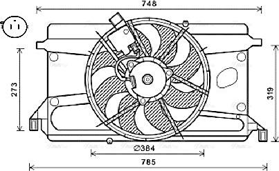 Ava Quality Cooling FD7573 - Ventilators, Motora dzesēšanas sistēma autodraugiem.lv