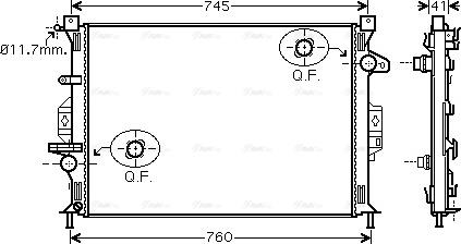 Ava Quality Cooling FDA2424 - Radiators, Motora dzesēšanas sistēma autodraugiem.lv