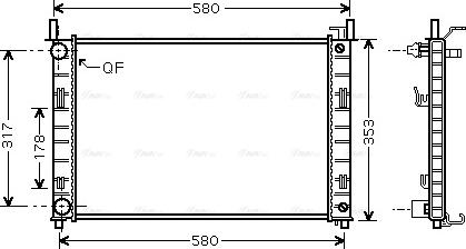 Ava Quality Cooling FDA2324 - Radiators, Motora dzesēšanas sistēma autodraugiem.lv