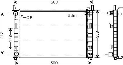 Ava Quality Cooling FDA2326 - Radiators, Motora dzesēšanas sistēma autodraugiem.lv