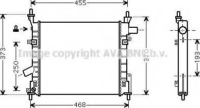 Ava Quality Cooling FDA2372 - Radiators, Motora dzesēšanas sistēma autodraugiem.lv