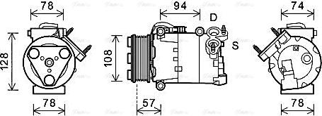 Ava Quality Cooling FDAK482 - Kompresors, Gaisa kond. sistēma autodraugiem.lv