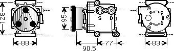 Ava Quality Cooling FDAK434 - Kompresors, Gaisa kond. sistēma autodraugiem.lv