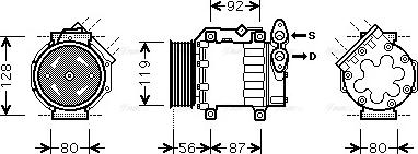 Ava Quality Cooling FDAK431 - Kompresors, Gaisa kond. sistēma autodraugiem.lv