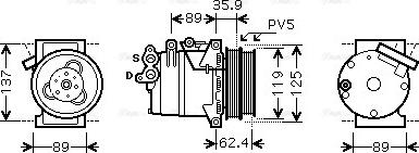 Ava Quality Cooling FD K433 - Kompresors, Gaisa kond. sistēma autodraugiem.lv