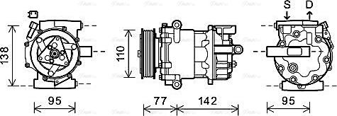 Ava Quality Cooling FDAK470 - Kompresors, Gaisa kond. sistēma autodraugiem.lv