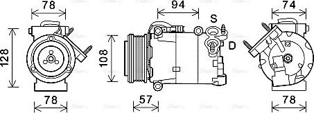 Ava Quality Cooling FDAK587 - Kompresors, Gaisa kond. sistēma autodraugiem.lv