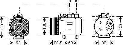 Ava Quality Cooling FDAK174 - Kompresors, Gaisa kond. sistēma autodraugiem.lv