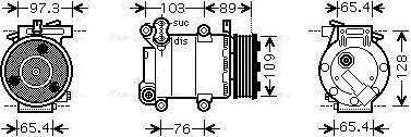 Ava Quality Cooling FDAK391 - Kompresors, Gaisa kond. sistēma autodraugiem.lv