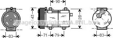 Ava Quality Cooling FD K279 - Kompresors, Gaisa kond. sistēma autodraugiem.lv