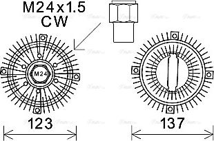 Ava Quality Cooling FDC447 - Sajūgs, Radiatora ventilators autodraugiem.lv