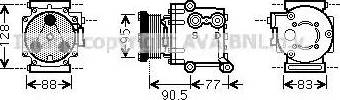 Ava Quality Cooling FD K434 - Kompresors, Gaisa kond. sistēma autodraugiem.lv