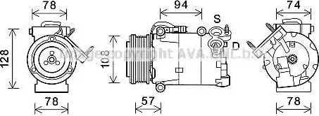 Ava Quality Cooling FDK587 - Kompresors, Gaisa kond. sistēma autodraugiem.lv