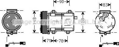 Ava Quality Cooling FD K283 - Kompresors, Gaisa kond. sistēma autodraugiem.lv