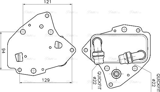 Ava Quality Cooling FT3486 - Eļļas radiators, Motoreļļa autodraugiem.lv