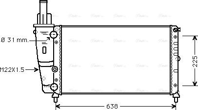 Ava Quality Cooling FT 2228 - Radiators, Motora dzesēšanas sistēma autodraugiem.lv