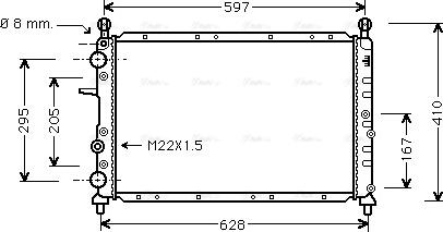 Ava Quality Cooling FTA2095 - Radiators, Motora dzesēšanas sistēma autodraugiem.lv