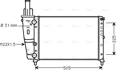 Ava Quality Cooling FTA2138 - Radiators, Motora dzesēšanas sistēma autodraugiem.lv