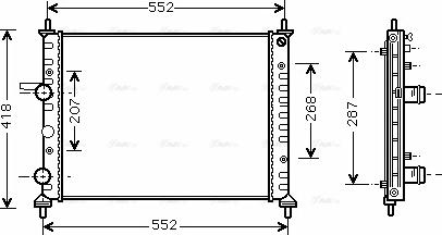 Ava Quality Cooling FTA2249 - Radiators, Motora dzesēšanas sistēma autodraugiem.lv