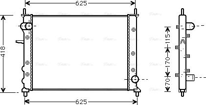 Ava Quality Cooling FTA2227 - Radiators, Motora dzesēšanas sistēma autodraugiem.lv