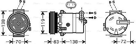 Ava Quality Cooling FTAK334 - Kompresors, Gaisa kond. sistēma autodraugiem.lv