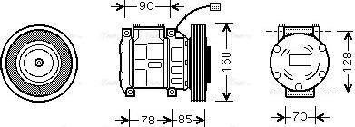 Ava Quality Cooling HDAK019 - Kompresors, Gaisa kond. sistēma autodraugiem.lv