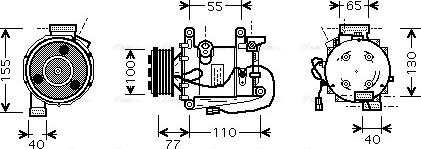 Ava Quality Cooling HDAK208 - Kompresors, Gaisa kond. sistēma autodraugiem.lv