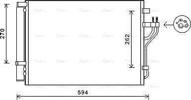 Ava Quality Cooling HY5280D - Kondensators, Gaisa kond. sistēma autodraugiem.lv