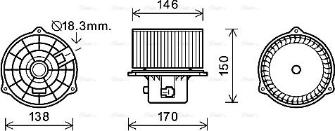 Ava Quality Cooling HY8555 - Salona ventilators autodraugiem.lv