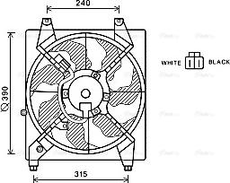 Ava Quality Cooling HY7543 - Ventilators, Motora dzesēšanas sistēma autodraugiem.lv