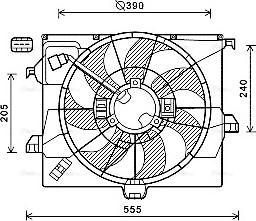 Ava Quality Cooling HY7542 - Ventilators, Motora dzesēšanas sistēma autodraugiem.lv