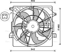 Ava Quality Cooling HY7550 - Ventilators, Motora dzesēšanas sistēma autodraugiem.lv