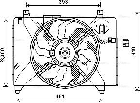 Ava Quality Cooling HY7536 - Ventilators, Motora dzesēšanas sistēma autodraugiem.lv