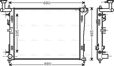 Ava Quality Cooling HYA2180 - Radiators, Motora dzesēšanas sistēma autodraugiem.lv