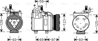 Ava Quality Cooling HYAK093 - Kompresors, Gaisa kond. sistēma autodraugiem.lv