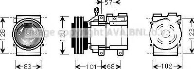 Ava Quality Cooling HYAK324 - Kompresors, Gaisa kond. sistēma autodraugiem.lv