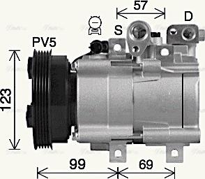 Ava Quality Cooling HYK576 - Kompresors, Gaisa kond. sistēma autodraugiem.lv