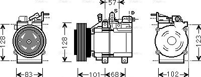 Ava Quality Cooling HYK324 - Kompresors, Gaisa kond. sistēma autodraugiem.lv