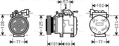 Ava Quality Cooling HYK208 - Kompresors, Gaisa kond. sistēma autodraugiem.lv