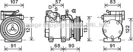 Ava Quality Cooling HYK287 - Kompresors, Gaisa kond. sistēma autodraugiem.lv