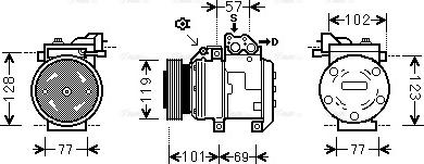 Ava Quality Cooling HY K222 - Kompresors, Gaisa kond. sistēma autodraugiem.lv