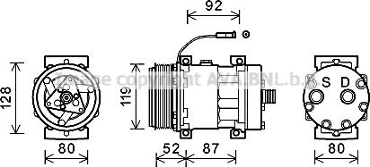 Ava Quality Cooling IVK128 - Kompresors, Gaisa kond. sistēma autodraugiem.lv