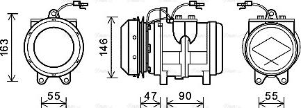 Ava Quality Cooling JDAK017 - Kompresors, Gaisa kond. sistēma autodraugiem.lv